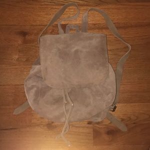 Suede backpack